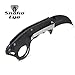 Snake Eye Tactical Everyday Carry Karambit Style Ultra Smooth One Hand Opening Folding Pocket Knife - Ideal for Recreational Work Hiking Camping (Black)