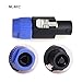 NANYI NL4FC speakon Cable Amplifier Connector, Audio Speaker Plug Twist Lock 4 Pole Speaker Plug Compatible with Neutrik Speakon NL4FC, NL4FX, NLT4X, NL2FC - 2 Pack