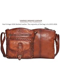 Bolsos cruzados para mujer-Bolso bandolera de cuero para mujer Bolso bandolera Bolso bandolera