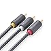 Ugreen 3RCA Male to 3RCA Male Stereo Audio Video Cable RG59 Gold Plated for Connecting Your VCR, DVD, HD-TV, and Other Home Theater Audio/Video Equipment ,10ft/3m