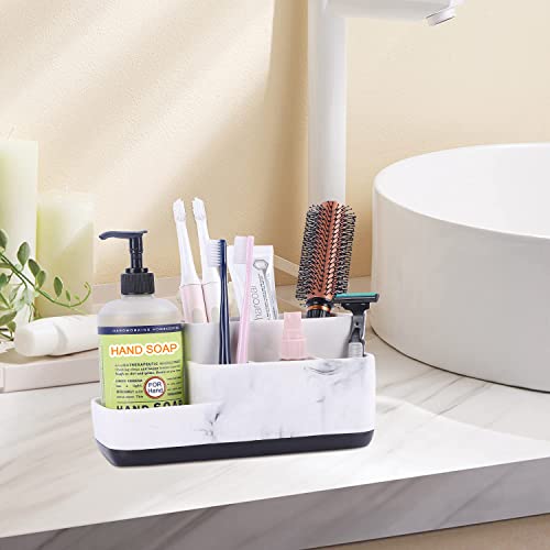 zccz White Bathroom Organizer countertop Bathroom Counter Organizer