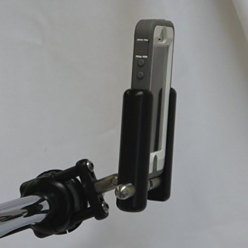 eCaddy SLIDE Motorcycle Phone Mount, Medium, Universal Brake/Clutch (Black)