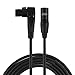 CableCreation Right Angle XLR Female to XLR Male Cable, Microphone Balanced XLR 3pin Female to Male, 15 Feet / Black