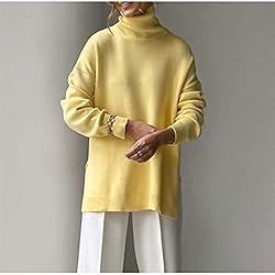 Women's Oversized Turtleneck Sweater Long Sleeve