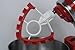 SideSwipe flexible silicone edge beater attachment for KitchenAid 4.5-5 Qt tilt-head stand mixer, red