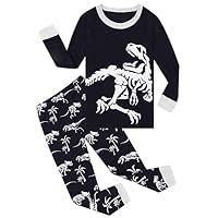 JNKLWPJS Boys Dinosaur Pajamas Sets Toddler PJS 100% Cotton Kids Sleepwear 9-Dinosaur 12Months