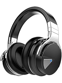 Cowin E-7 Wireless Bluetooth Over-ear Stereo Headphones with Microphone and Volume Control - Black