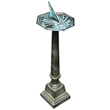 Rome B28 Aluminum Column Sundial Pedestal, Cast