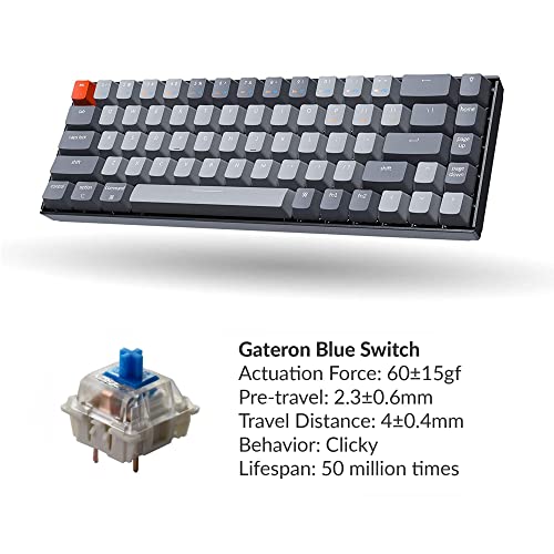 Keychron K6 Bluetooth 5.1 Wireless Mechanical Keyboard with Gateron G