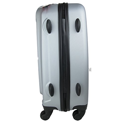 Trolley da cabina con porta pc 17,3 a 4 ruote - blu opaco