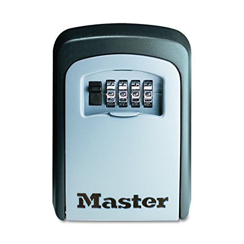 Master Lock Lock Box, Set Your Own Combination Wall Mount Key Safe, 3-1/4 in. Wide, 5401D