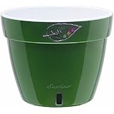 Santino Self Watering Planter Asti 7.1 Inch Green-Gold/White Flower Pot