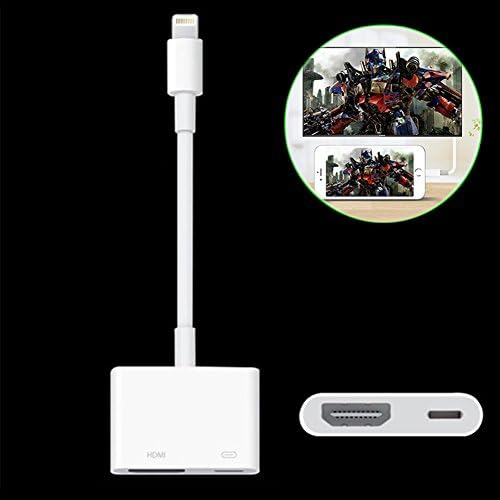Lightning Digital AV Adapter, 1080P HDMI Converter for Phone X,iPhone 7/7Plus,iPad Air/Mini/Pro,Monitor and iPod Models,Plug and Play Lightning to HDMI Adapter