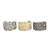 DEEKA Rhinestone Glitter Ponytail Holder Cuffs Elastic Hair Tie Band Pack of 3 for Women