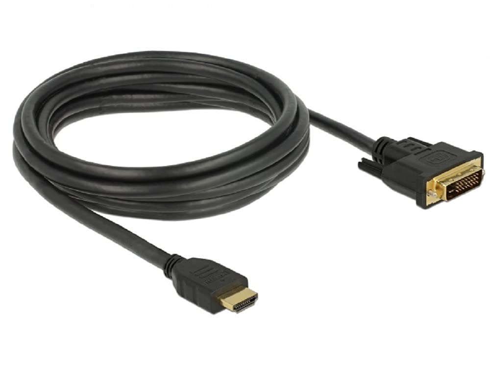 Delock HDMI to DVI 24+1 Cable Bi-directional Video Cable Adapter 3.0m
