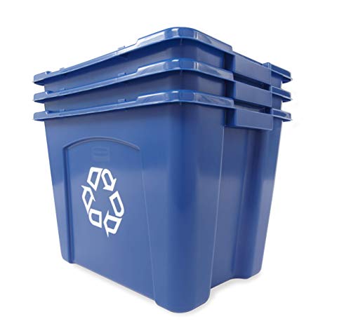 3 Rubbermaid+Commercial+Stackable+Recycling+FG571473BLUE