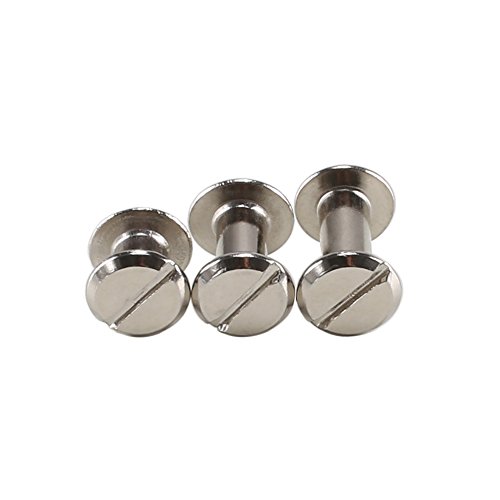 image for ManYee 60 Sets Chicago Binding Post Screws Stainless Metal Stud Screw 