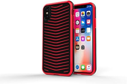 Grip Cell Phone Case for iPhone X Multi Layer Protection Cover For iPhone X (RED)