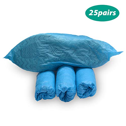 50 PCS Shoe Covers Disposable non Slip Shoe Covers for Indoors Travel Outdoor Waterproof Shoe Covers for Rain - Thumbnail 6