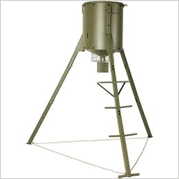 Hunter S Pointe 280 Lb Hunting Deer Feeder With Ladder And Digital