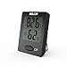 Baldr Mini digital thermometer with temperature and humidity display comfort level indication wall hanging or table stand (black)