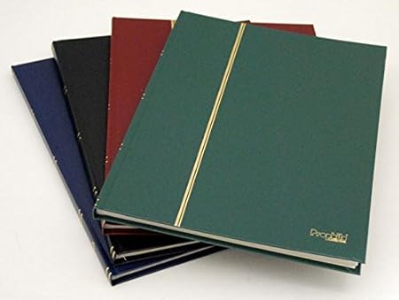 16 weiße Seiten A5 Prophila Leuchtturm Briefmarken-Einsteckbuch rot