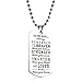 danjie to My Son Tag Stainless Steel Pendant Always Remember You are Braver Than You Believe Letters Boys Necklace Military Chain Air Force Pendant (Nkc017)