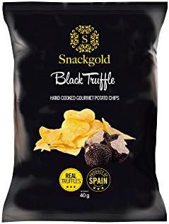 Snackgold Spanish Black Truffle Gourmet Potato Chips, 1.4 oz (40gm), Pack of 6