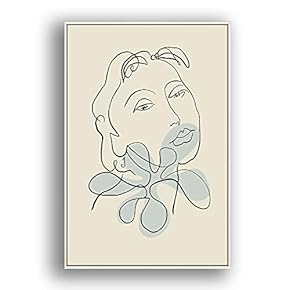 Framed Canvas Wall Art for Living Room, Bedroom Illustration Canvas Prints for Modern Home Decoration Ready to Hang - 16"x24" inches