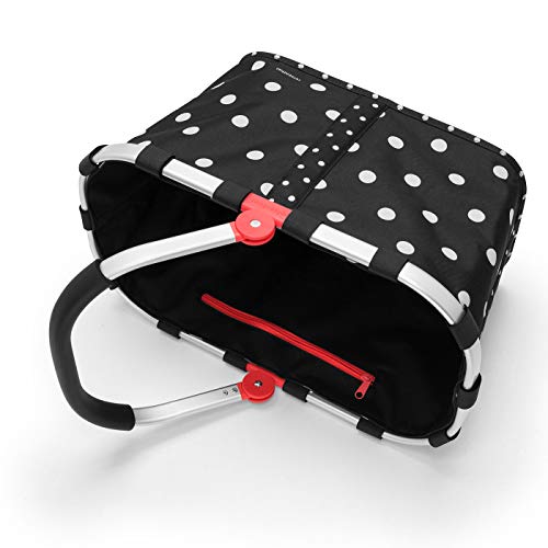 reisenthel Carrybag Fabric Picnic Tote, Sturdy Lightweight Basket for Shopping and Storage, Mixed Dots