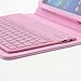 SUPERNIGHT Wireless Bluetooth Silicone Keyboard PU Leather Tablet Stand Case for Samsung Galaxy Tab 3 7.0 inch 7'' T210 T211 P3200 P3210-Pink