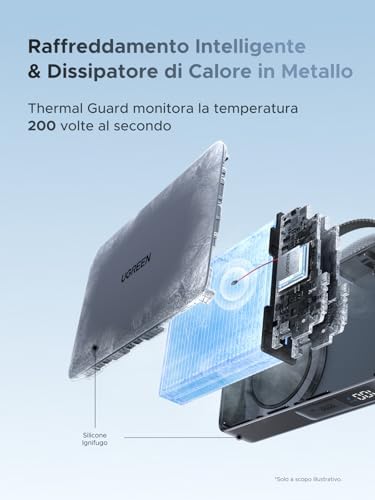 Magflow Qi2 25W Power Bank Magsafe 10000mAh USB C PD 30W (Grigio)
