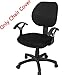 Loghot Pure Color Stretch Fabrics Chair Covers Computer Office Universal Stretch Rotating Chair Cover (Black)