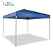 PHI VILLA 10 x 10 ft Portable Pop-Up Canopy Straight Leg, 100 Sq. Ft of Shade, Blue