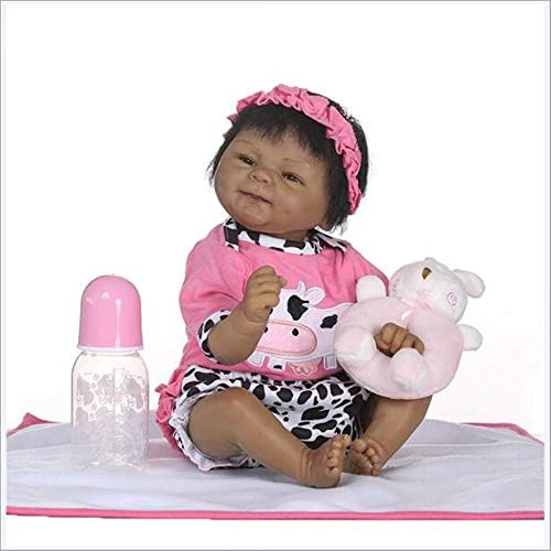 生まれたばかりの赤ちゃん黒人ベイビー16インチリアルなリサイクルソフトシリコン本物のシリコンxtmasギフト女の子のための最高の交際