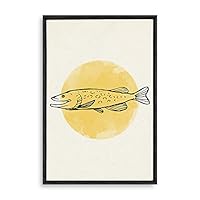 Framed Canvas Wall Art Modern Geometric Pattern Canvas Prints Home Artwork Decoration for Living Room,Bedroom - 16x24 inches