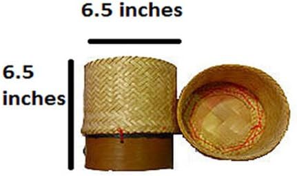 Big Size Thailand Handwoven Bamboo Container Handmade Sticky Rice Storage Basket