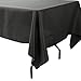 E-TEX Rectangle Tablecloth - 60 x 102 Inch Rectangular Table Cloth for 6 Foot Table in Washable Polyester Black