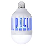 Sunnest Electronic Insect Killer, Bug Zapper Light Bulb, Mosquito Killer Lamp, Mosquito Zapper, Fly Killer, Mosquito Trap, Fits in 110v Light Bulb Socket, For Indoor Porch Deck Patio Backyard Garden