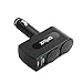 Dual Socket Car Cigarette Lighter, DC12V/24V USB Car Charger Multi-Functions Car Adapter-Insert New 10A Fuse Safe & Smart IC Rapid Car Splitter Conveter