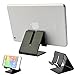 Efanr Cell Phone Stand Holder, Aluminum Desktop Cradle Dock Universal for Switch iPhone X 8 Plus 7S 7 5s Samsung Galaxy S8 Plus S7 Edge S6 All Android Smartphones Charging (Black)