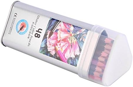 SAEK Watercolor Pencils – Set of 48 Artist Pencils with Assorted Colors – Soft Core, Hard to Break Leads, Rich Professional Grade Pigments for Vibrant Vivid Colors – Packaged in Ideal Tin Gift Box