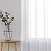Deconovo White Wide Sheer Curtain Grommet Voile Drape Curtains for Living Room 1 Panel 100W x 84L Inch