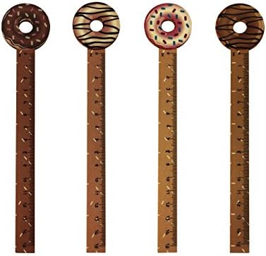 Bag of Small Things Multipack Doughnut Shapes Wooden Ruler (Set of 4)