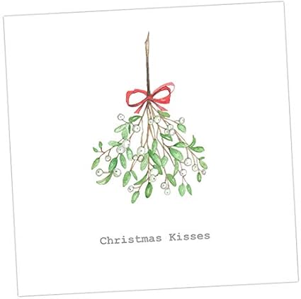 Vischio Natale.Acquerelli Cartolina Di Natale Natale Baci Vischio Cc853 Impreziosito Elegante Quadrato Di 120 Mm X 120 Mm Amazon It Cancelleria E Prodotti Per Ufficio
