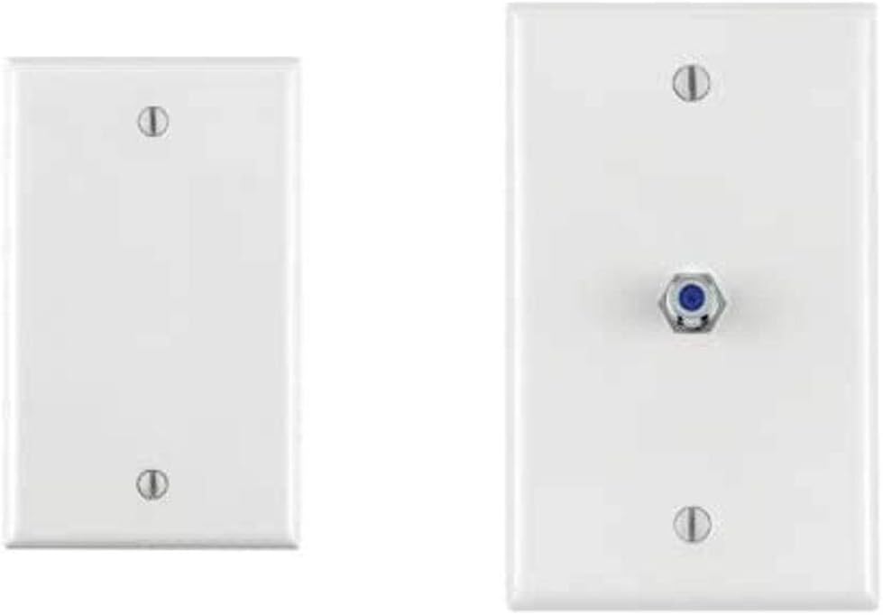 Leviton 80714-W 1-Gang No Device Blank Wallplate, Standard Size, Thermoplastic Nylon, Box Mount, White: Outlet Plates: Industrial & Scientific
