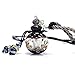 UPmall® Handmade Glazed Glass Aromatherapy Necklace Essential Oil Diffuser Pendant with Origin Cork Cover