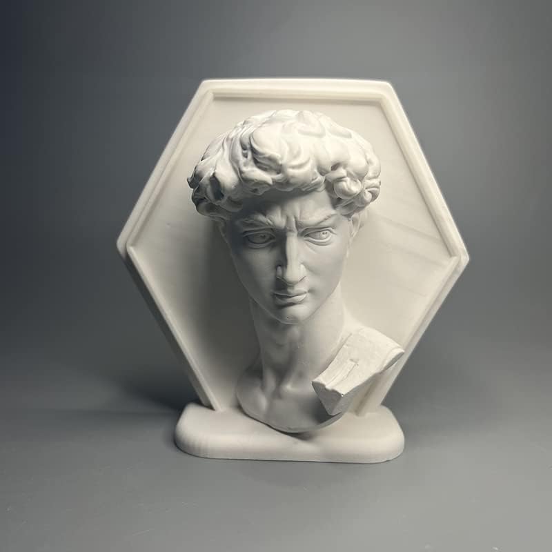 EASCHEER David Statue,Greek Statue Decor,Greek Mythology Decor,4.52 Inch Resin Bust Statue,Unique Home Decor,Office Bookshelf Decor,Coffee Table Decor