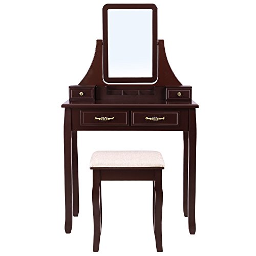 Songmics vanity set, 2 large sliding drawers, removable…
