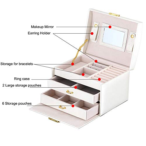 VEEKALA Jewelry Box Organizer Display Storage case